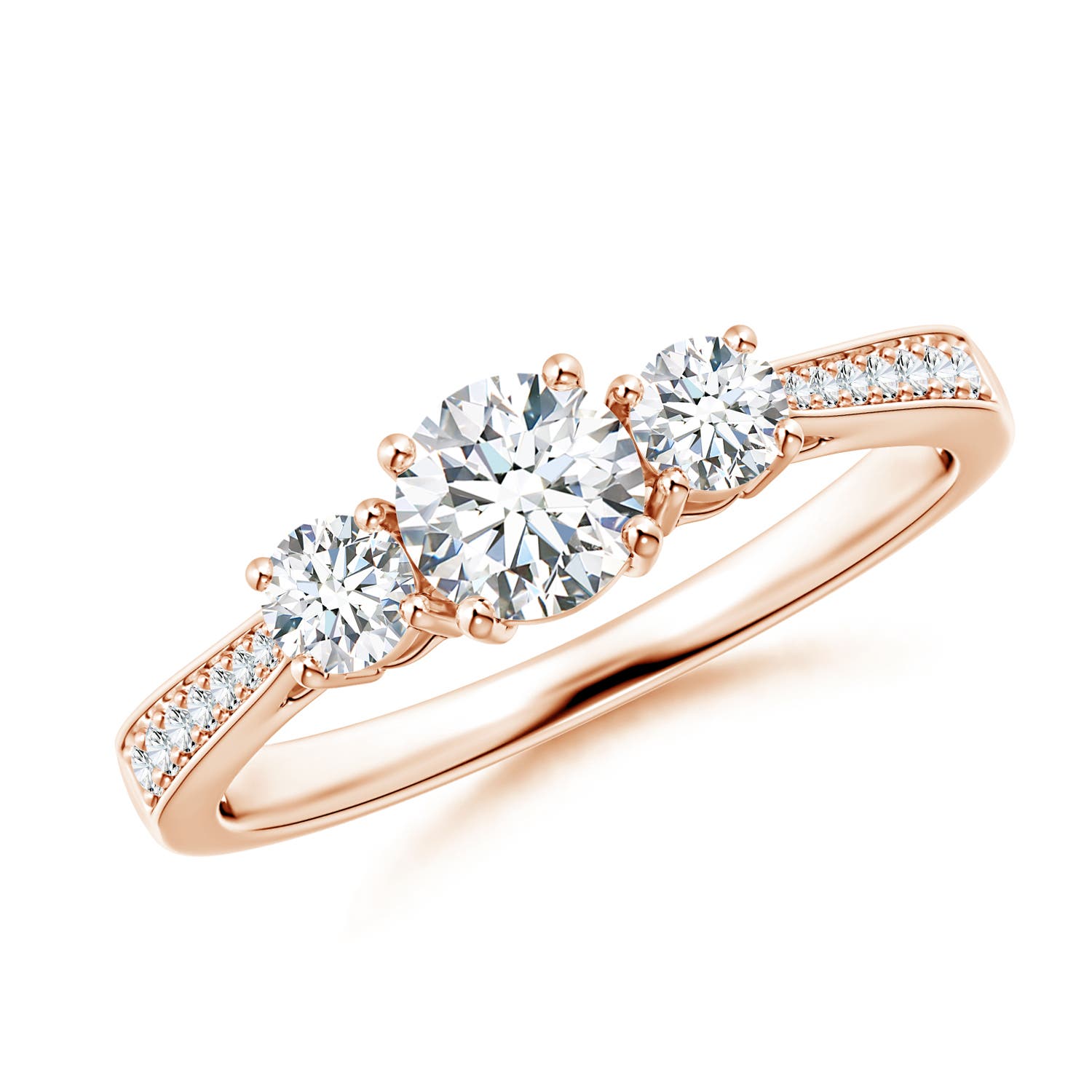 G, VS2 / 0.75 CT / 14 KT Rose Gold