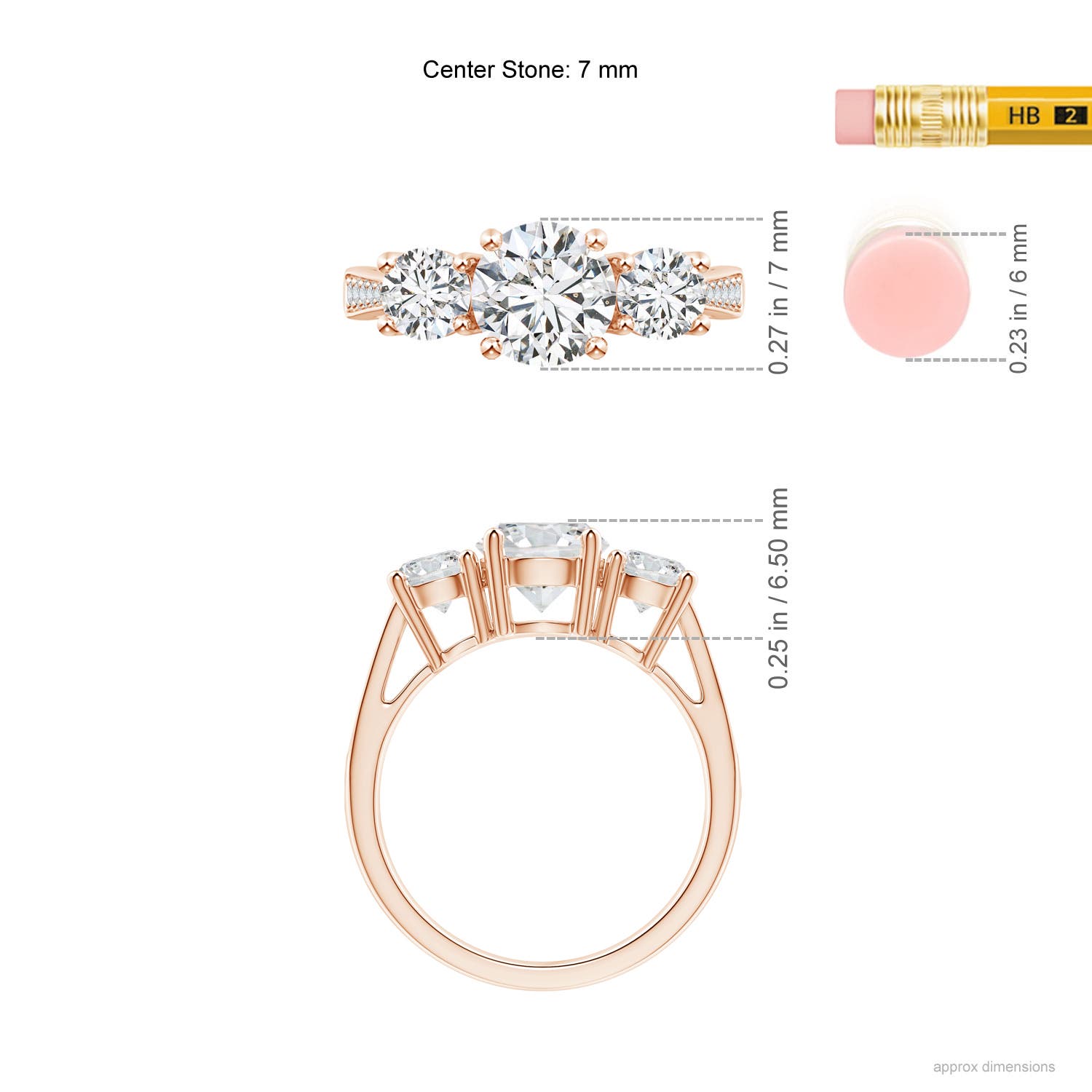 H, SI2 / 2.04 CT / 14 KT Rose Gold