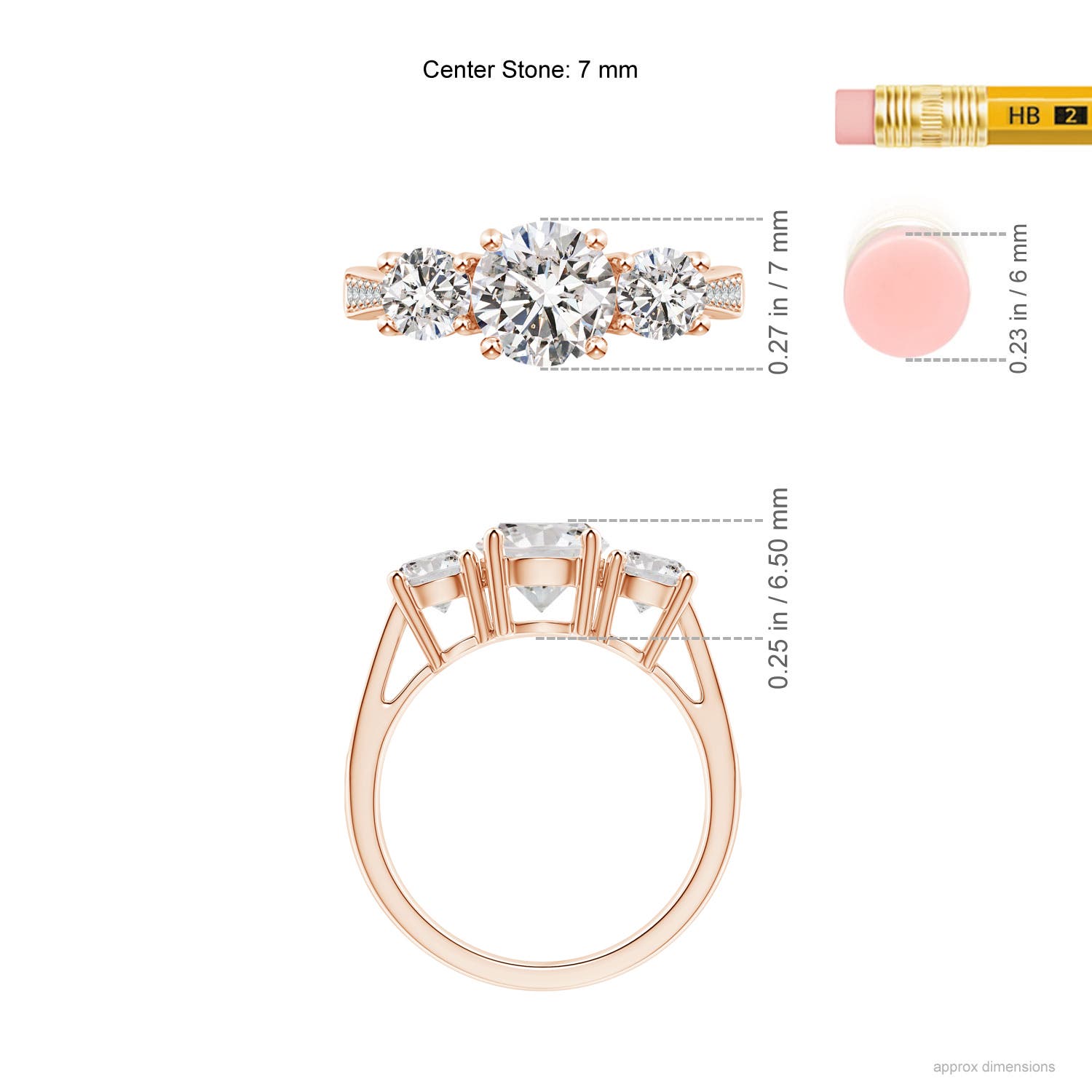 I-J, I1-I2 / 2.04 CT / 14 KT Rose Gold