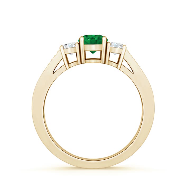 AAA - Emerald / 0.73 CT / 14 KT Yellow Gold