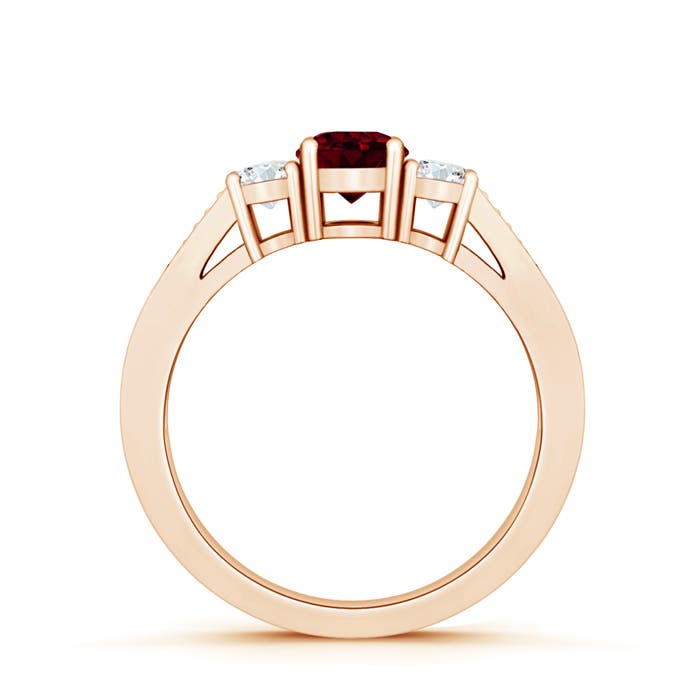 A - Garnet / 0.88 CT / 14 KT Rose Gold