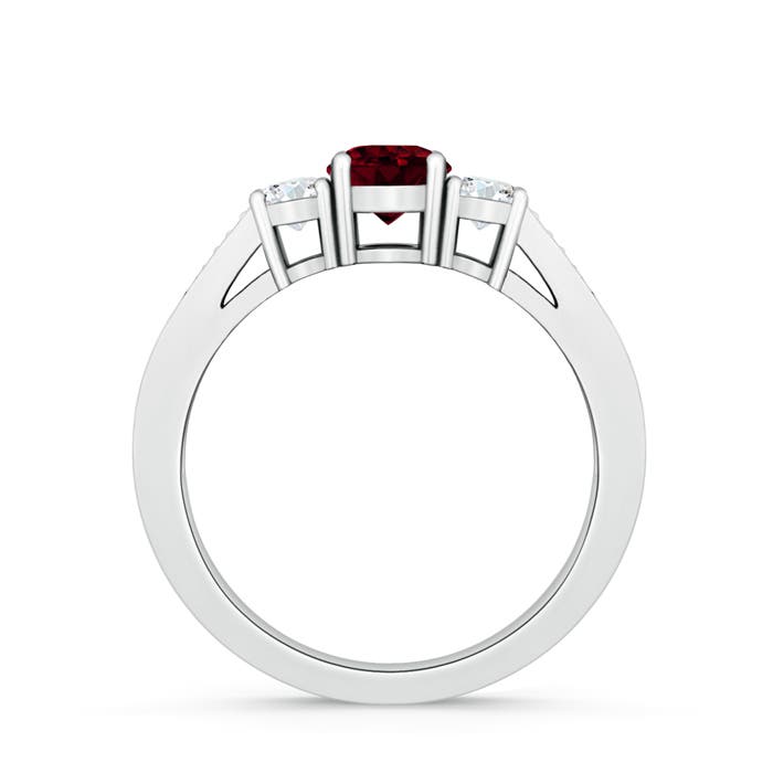 A - Garnet / 0.88 CT / 14 KT White Gold