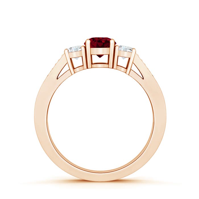 AA - Garnet / 0.88 CT / 14 KT Rose Gold