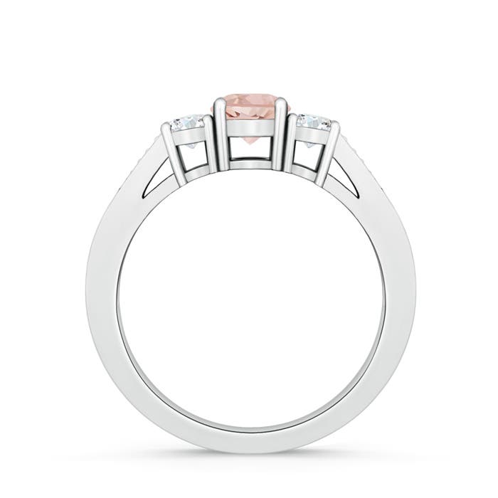 AAA - Morganite / 0.7 CT / 14 KT White Gold