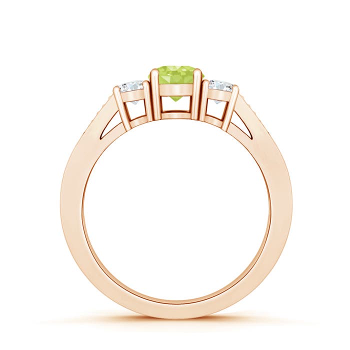 A - Peridot / 0.83 CT / 14 KT Rose Gold