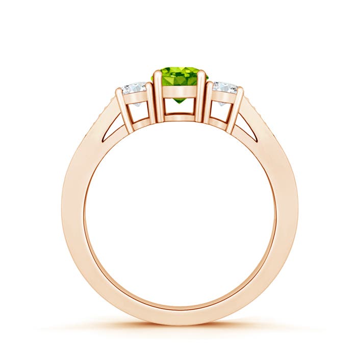 AAA - Peridot / 0.83 CT / 14 KT Rose Gold