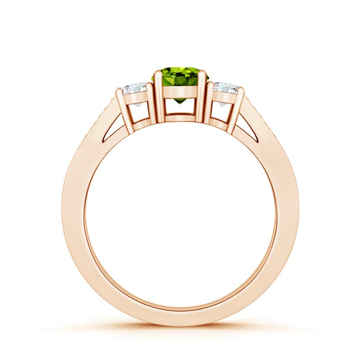 AAAA - Peridot / 0.83 CT / 14 KT Rose Gold