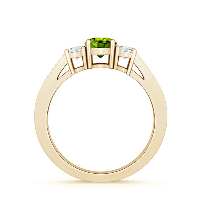 AAAA - Peridot / 0.83 CT / 14 KT Yellow Gold