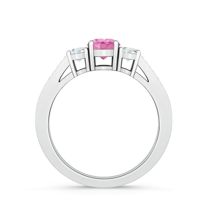 A - Pink Sapphire / 0.88 CT / 14 KT White Gold