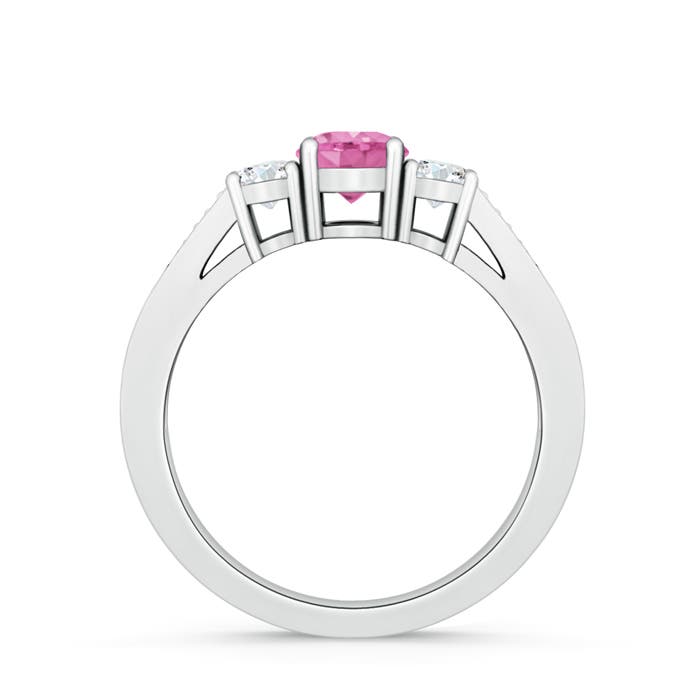 AA - Pink Sapphire / 0.88 CT / 14 KT White Gold