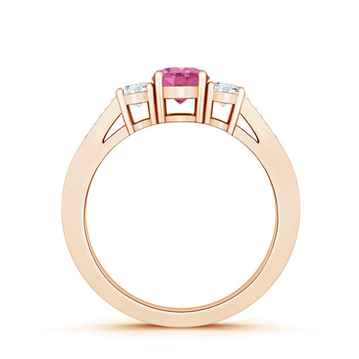 AAA - Pink Sapphire / 0.88 CT / 14 KT Rose Gold