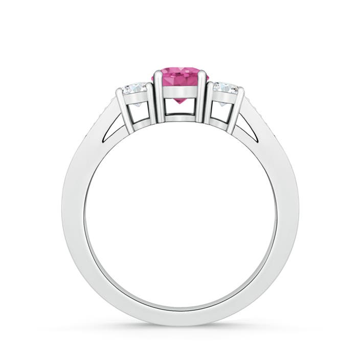 AAA - Pink Sapphire / 0.88 CT / 14 KT White Gold