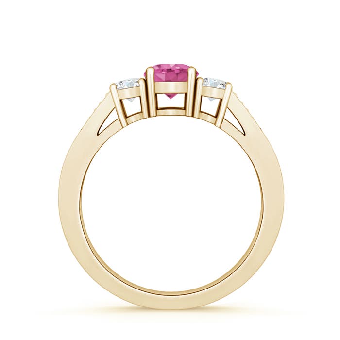 AAA - Pink Sapphire / 0.88 CT / 14 KT Yellow Gold