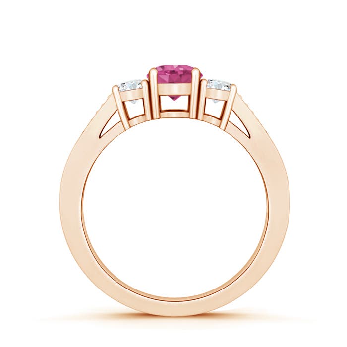 AAAA - Pink Sapphire / 0.88 CT / 14 KT Rose Gold