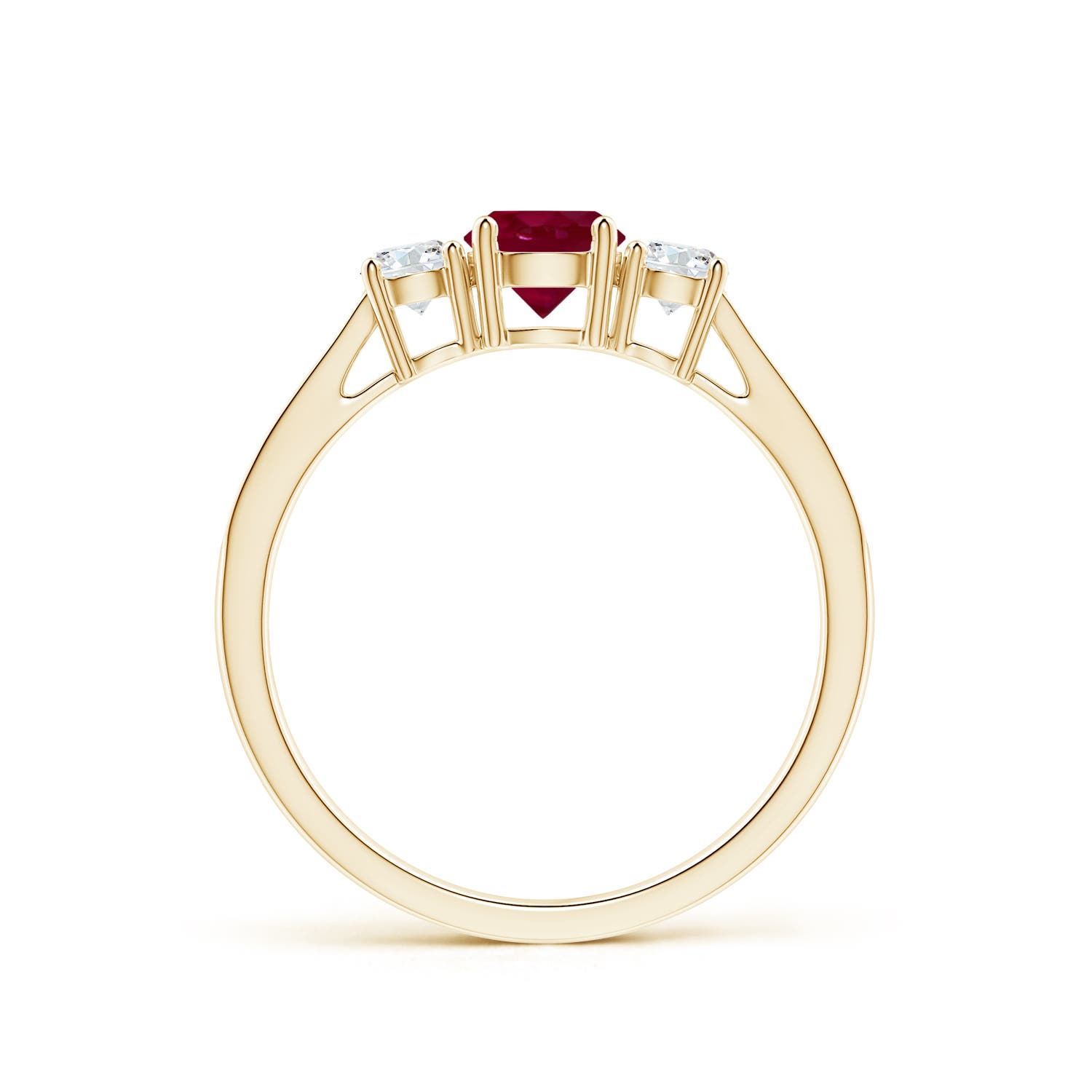 A - Ruby / 0.88 CT / 14 KT Yellow Gold