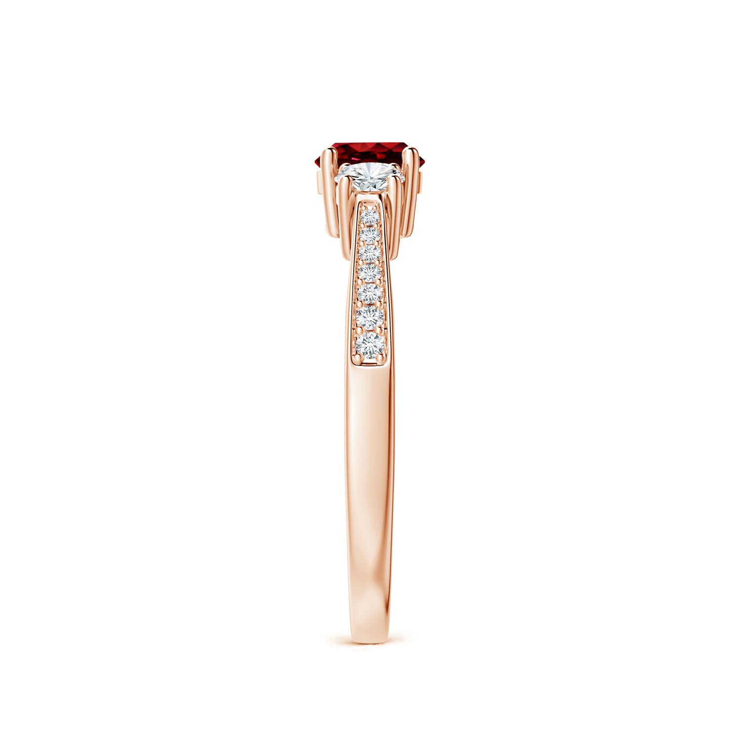 AAAA - Ruby / 0.88 CT / 14 KT Rose Gold