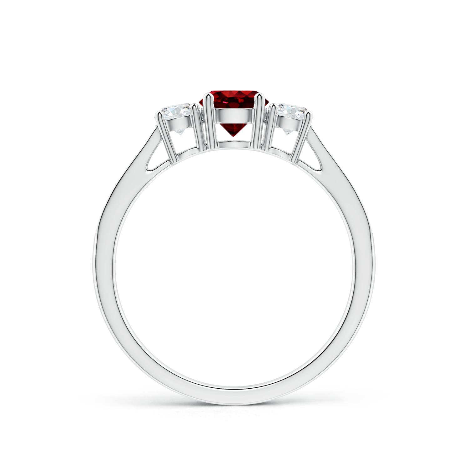 AAAA - Ruby / 0.88 CT / 14 KT White Gold