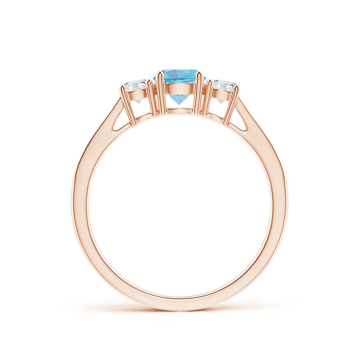 A - Swiss Blue Topaz / 0.88 CT / 14 KT Rose Gold