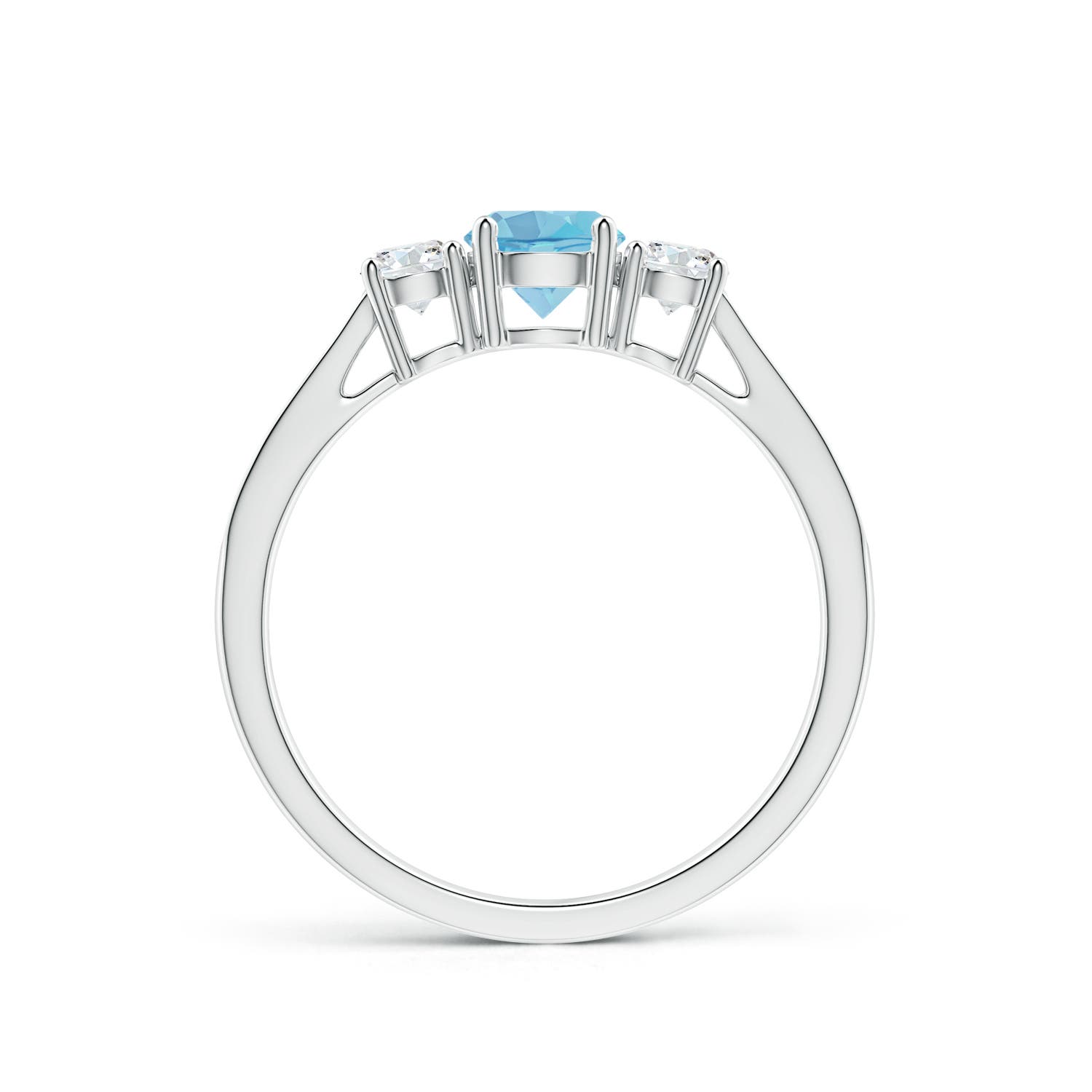 A - Swiss Blue Topaz / 0.88 CT / 14 KT White Gold