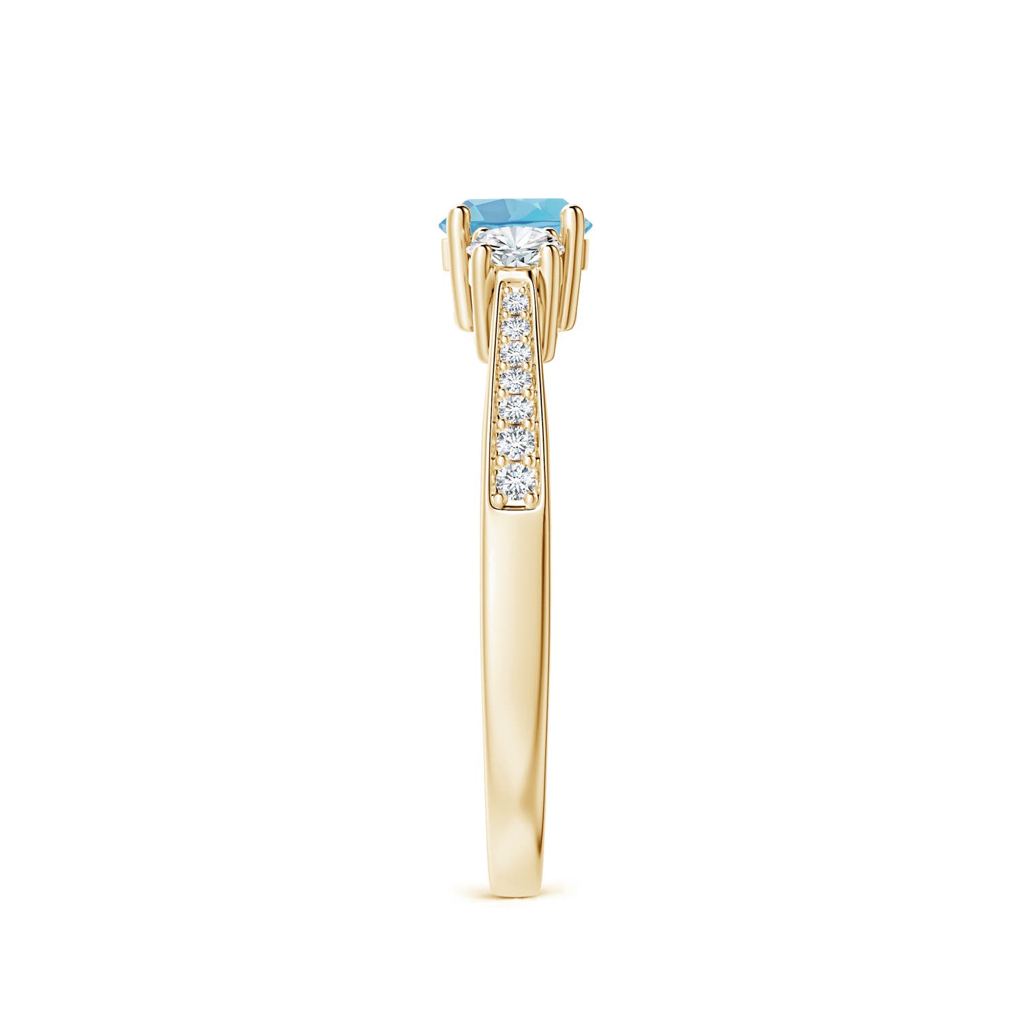 A - Swiss Blue Topaz / 0.88 CT / 14 KT Yellow Gold