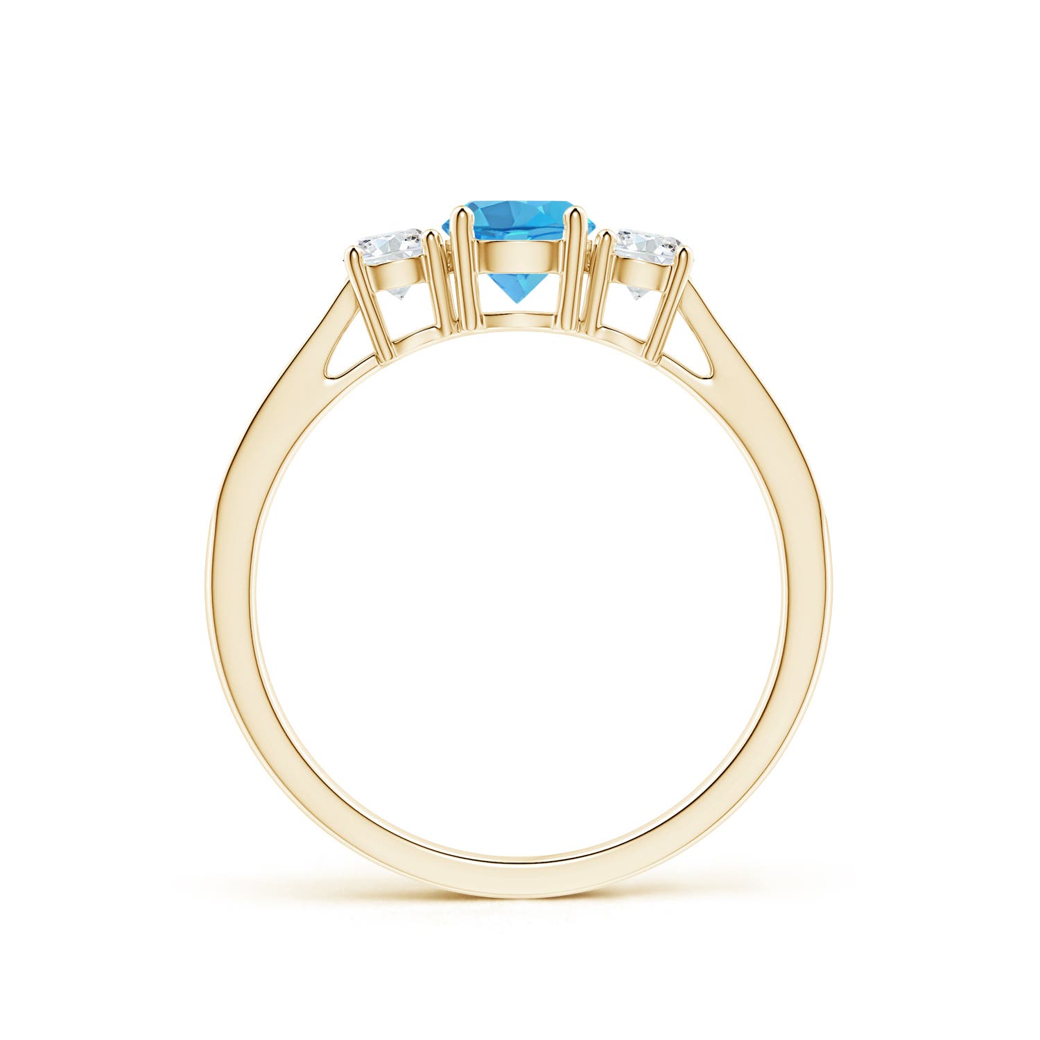 AA - Swiss Blue Topaz / 0.88 CT / 14 KT Yellow Gold