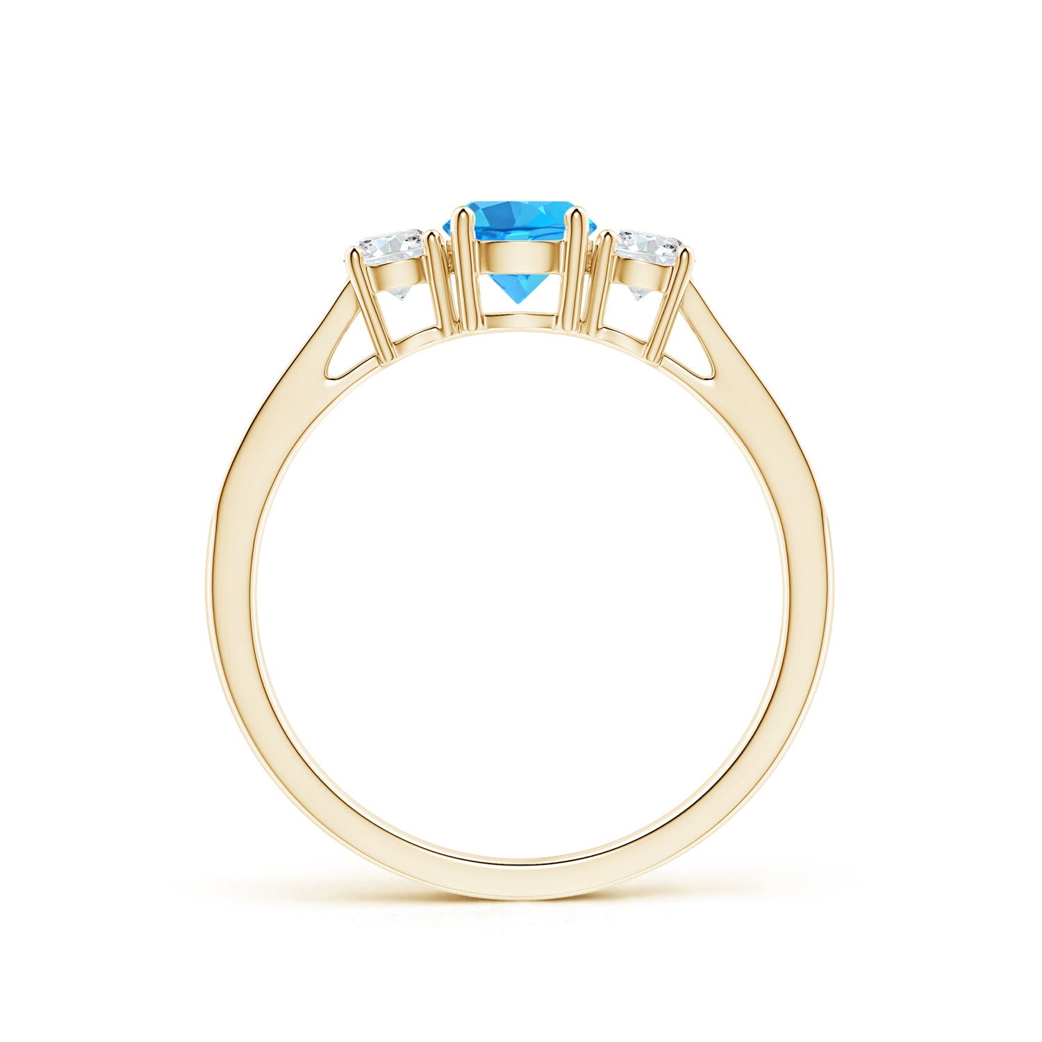 AAA - Swiss Blue Topaz / 0.88 CT / 14 KT Yellow Gold