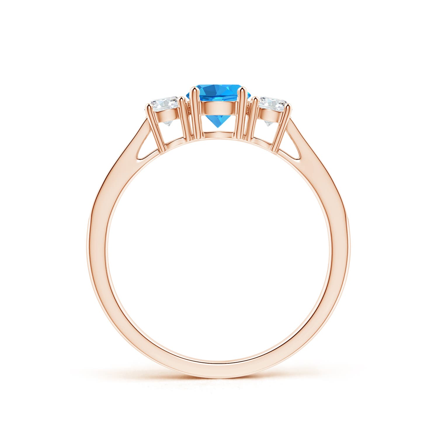 AAAA - Swiss Blue Topaz / 0.88 CT / 14 KT Rose Gold