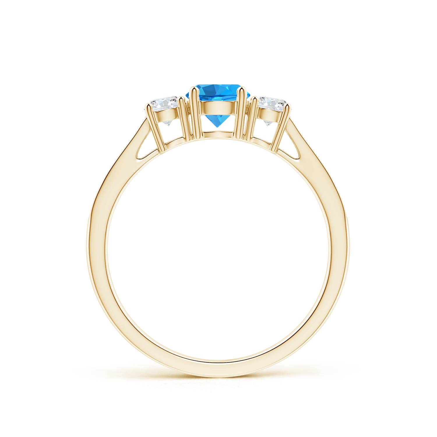 AAAA - Swiss Blue Topaz / 0.88 CT / 14 KT Yellow Gold