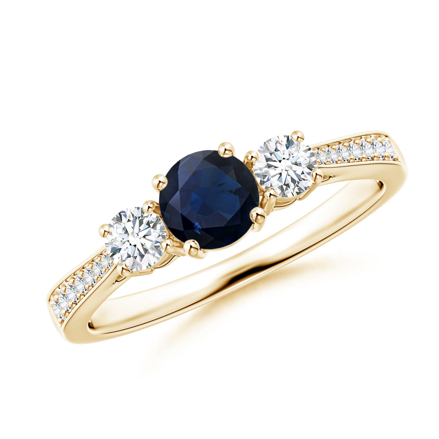 A - Blue Sapphire / 0.88 CT / 14 KT Yellow Gold