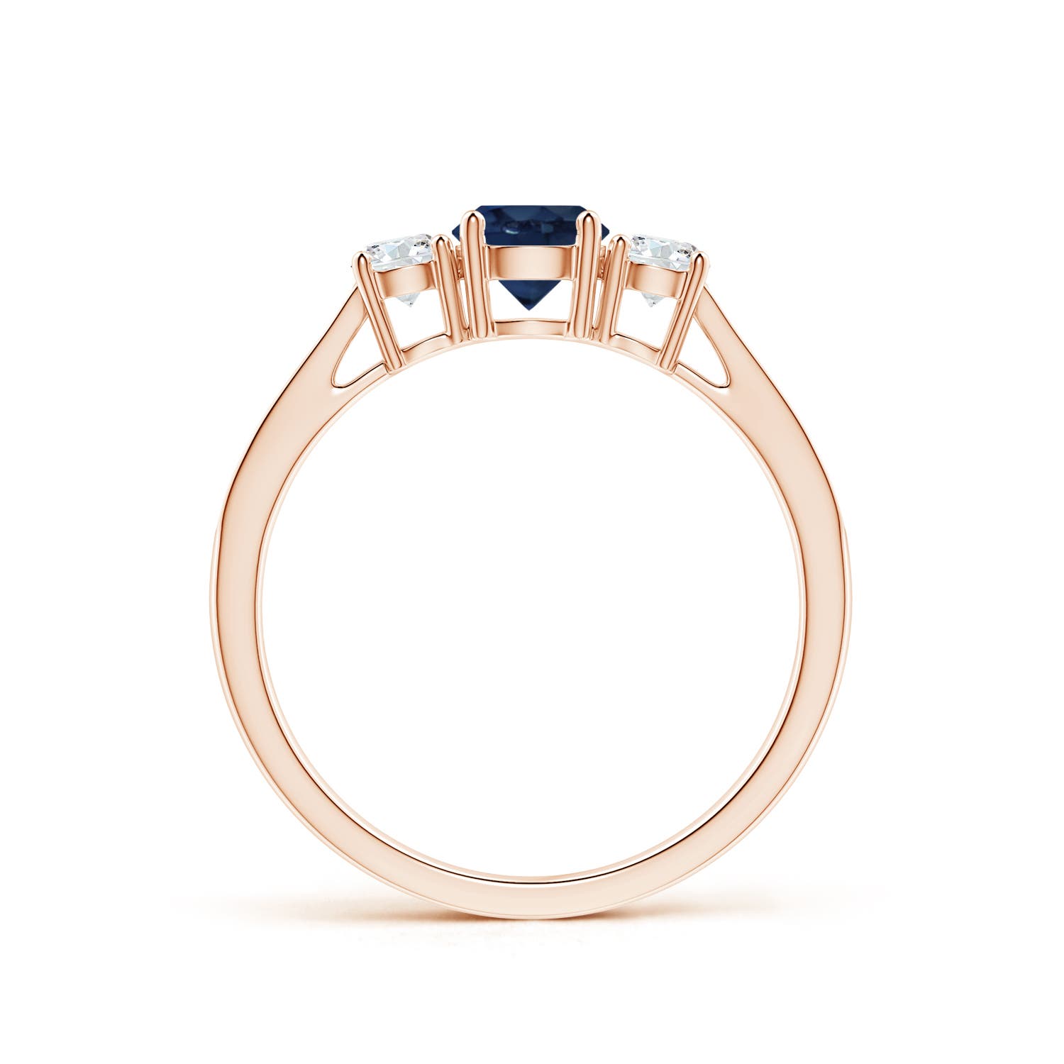 AA - Blue Sapphire / 0.88 CT / 14 KT Rose Gold