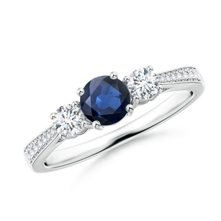 Round AA Blue Sapphire