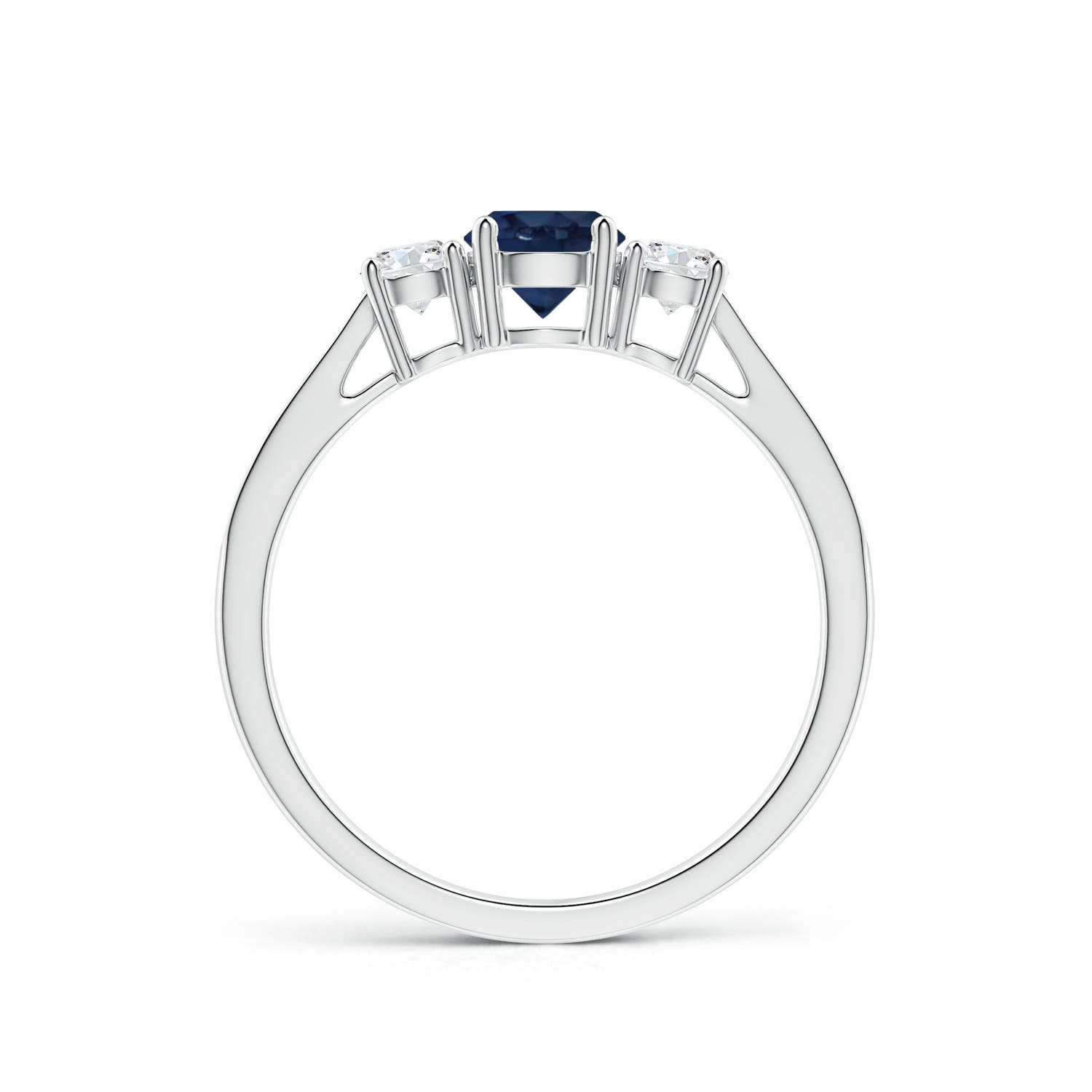 AA - Blue Sapphire / 0.88 CT / 14 KT White Gold