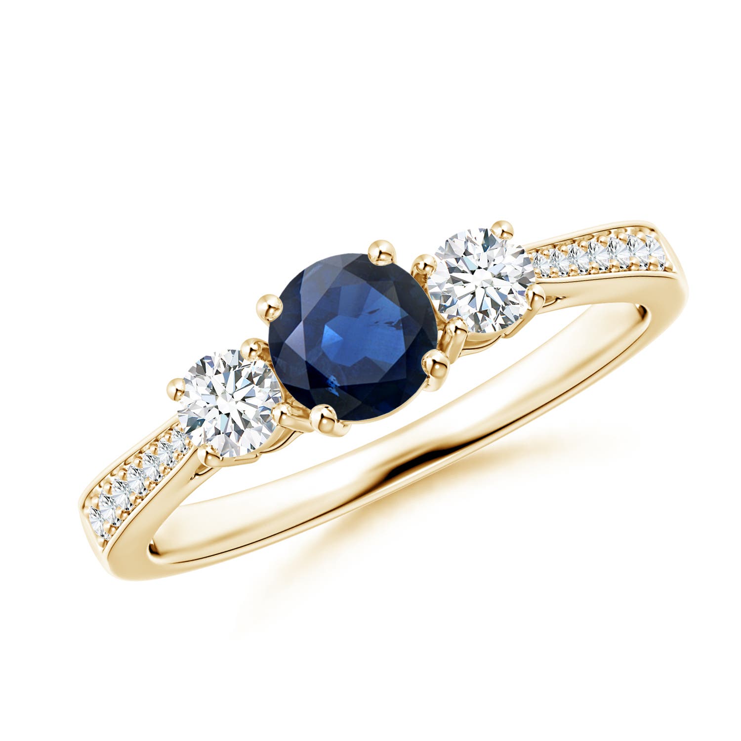 AA - Blue Sapphire / 0.88 CT / 14 KT Yellow Gold