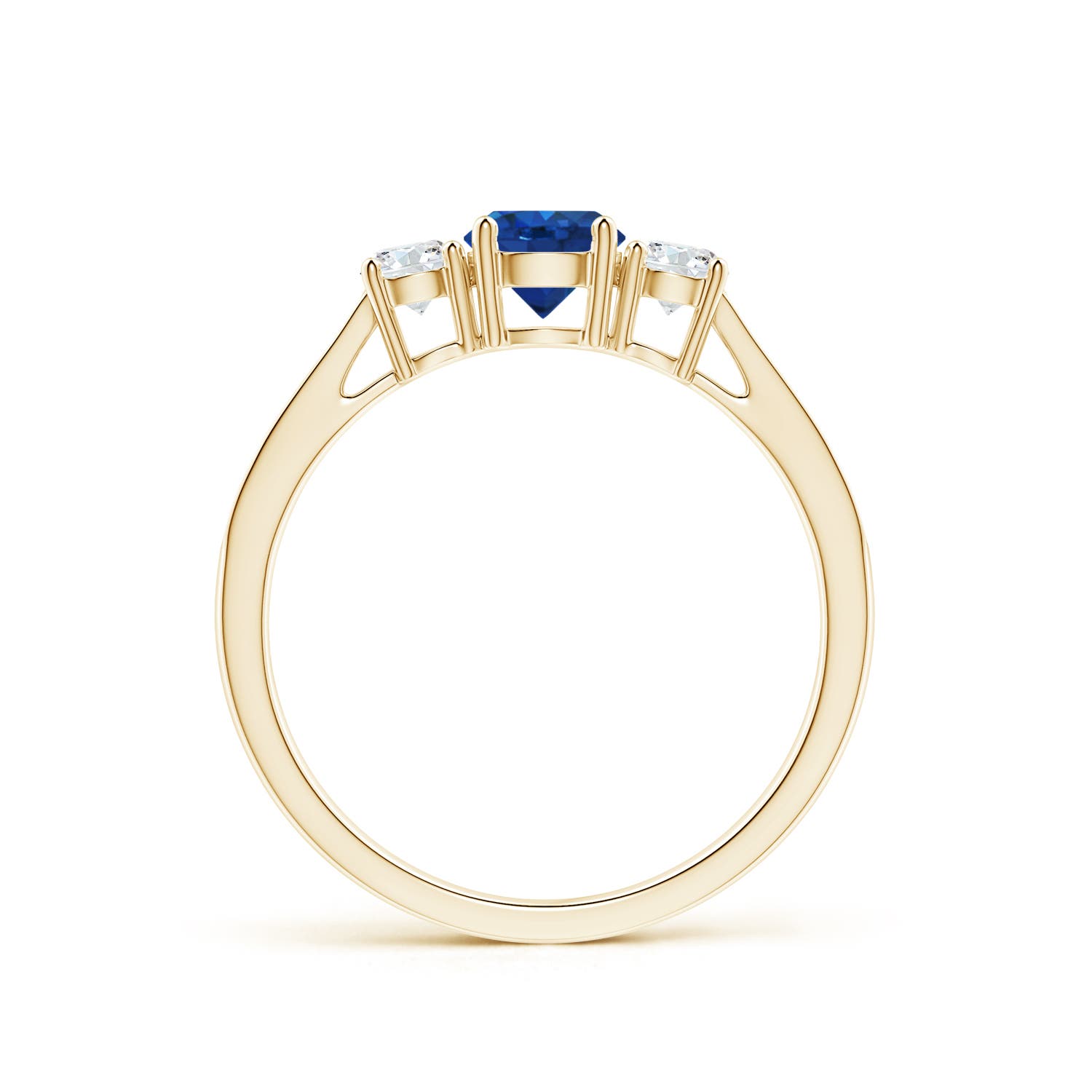 AAA - Blue Sapphire / 0.88 CT / 14 KT Yellow Gold