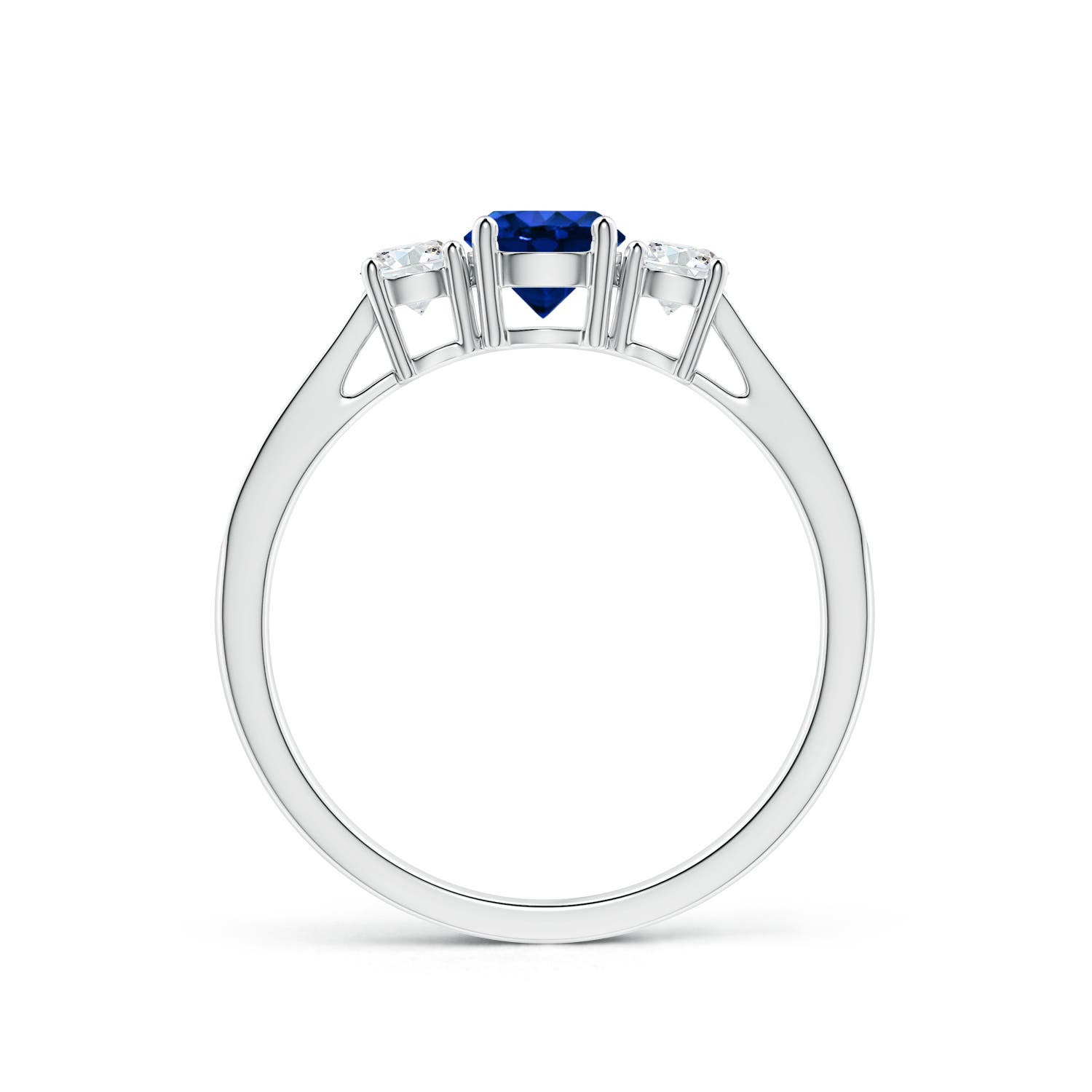 AAAA - Blue Sapphire / 0.88 CT / 14 KT White Gold