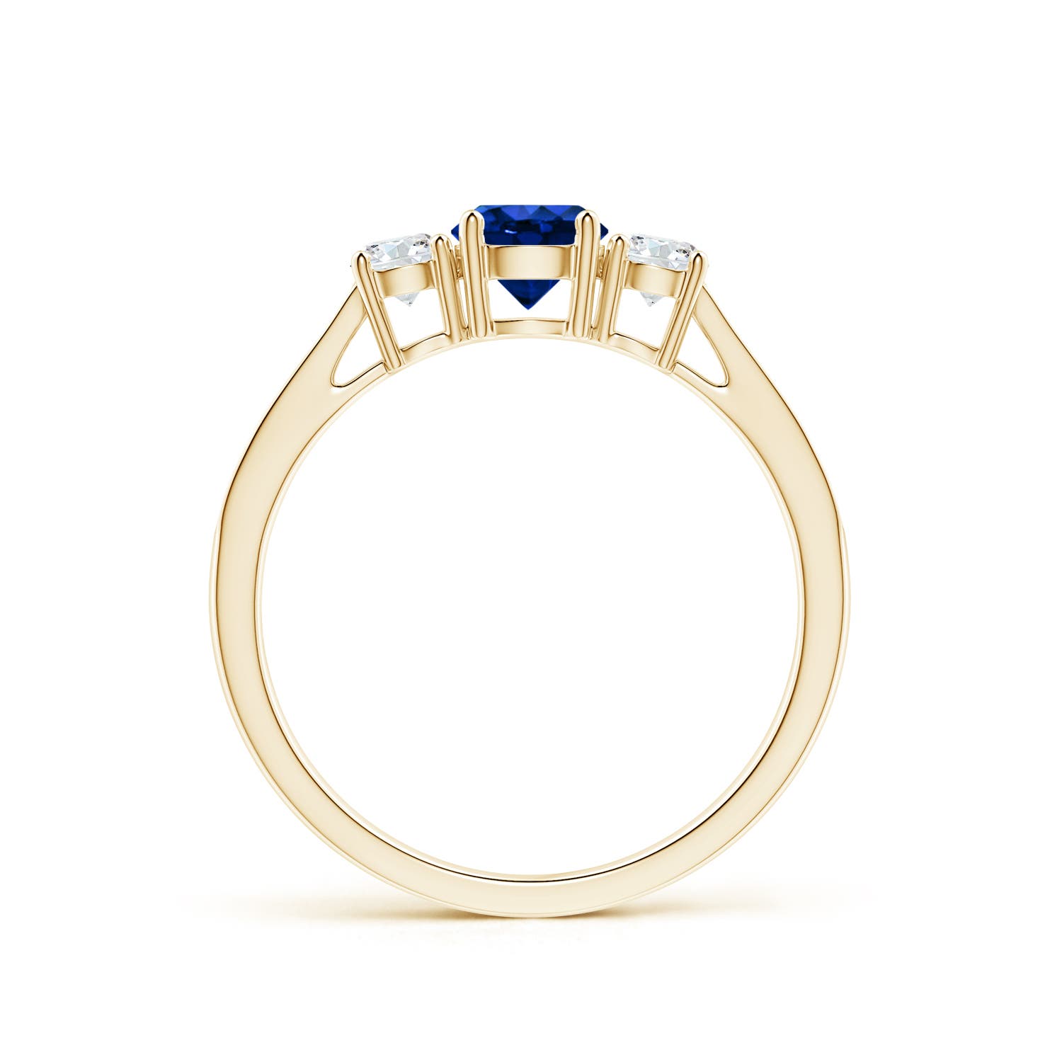 AAAA - Blue Sapphire / 0.88 CT / 14 KT Yellow Gold