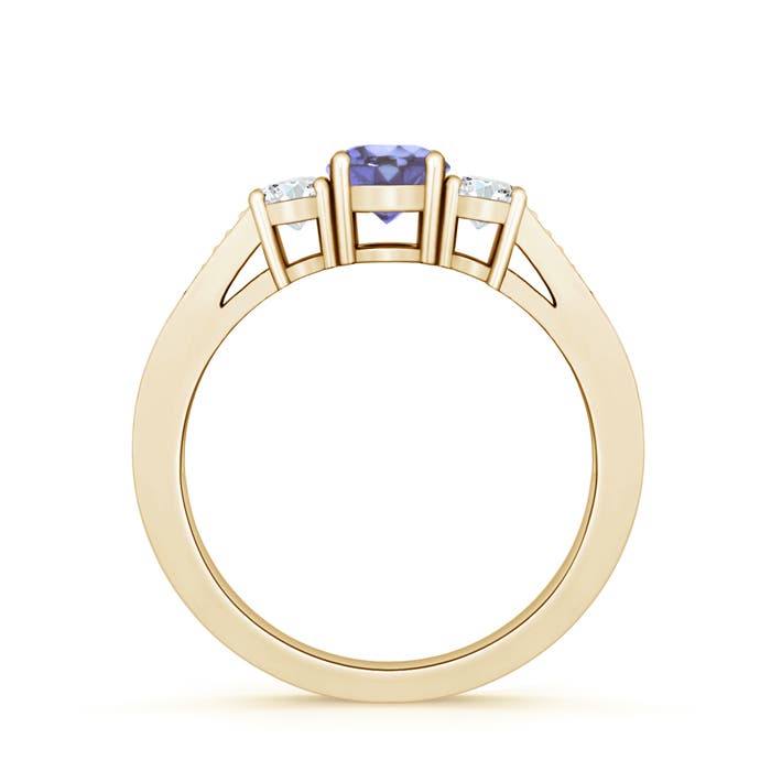 AA - Tanzanite / 0.78 CT / 14 KT Yellow Gold