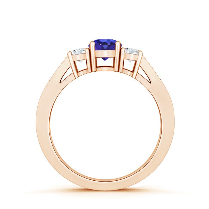 AAAA - Tanzanite / 0.78 CT / 14 KT Rose Gold