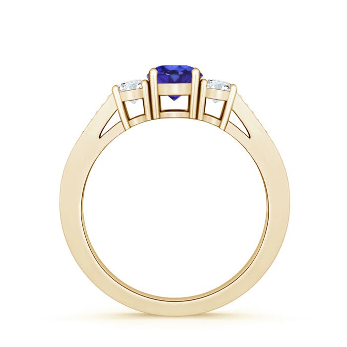 AAAA - Tanzanite / 0.78 CT / 14 KT Yellow Gold