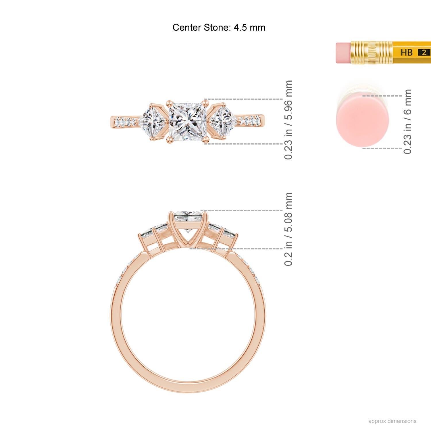 G, VS2 / 0.9 CT / 14 KT Rose Gold