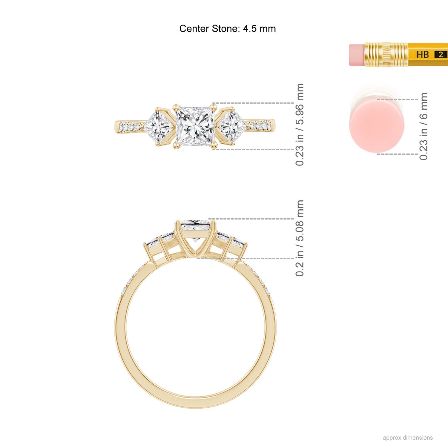 H, SI2 / 0.9 CT / 14 KT Yellow Gold