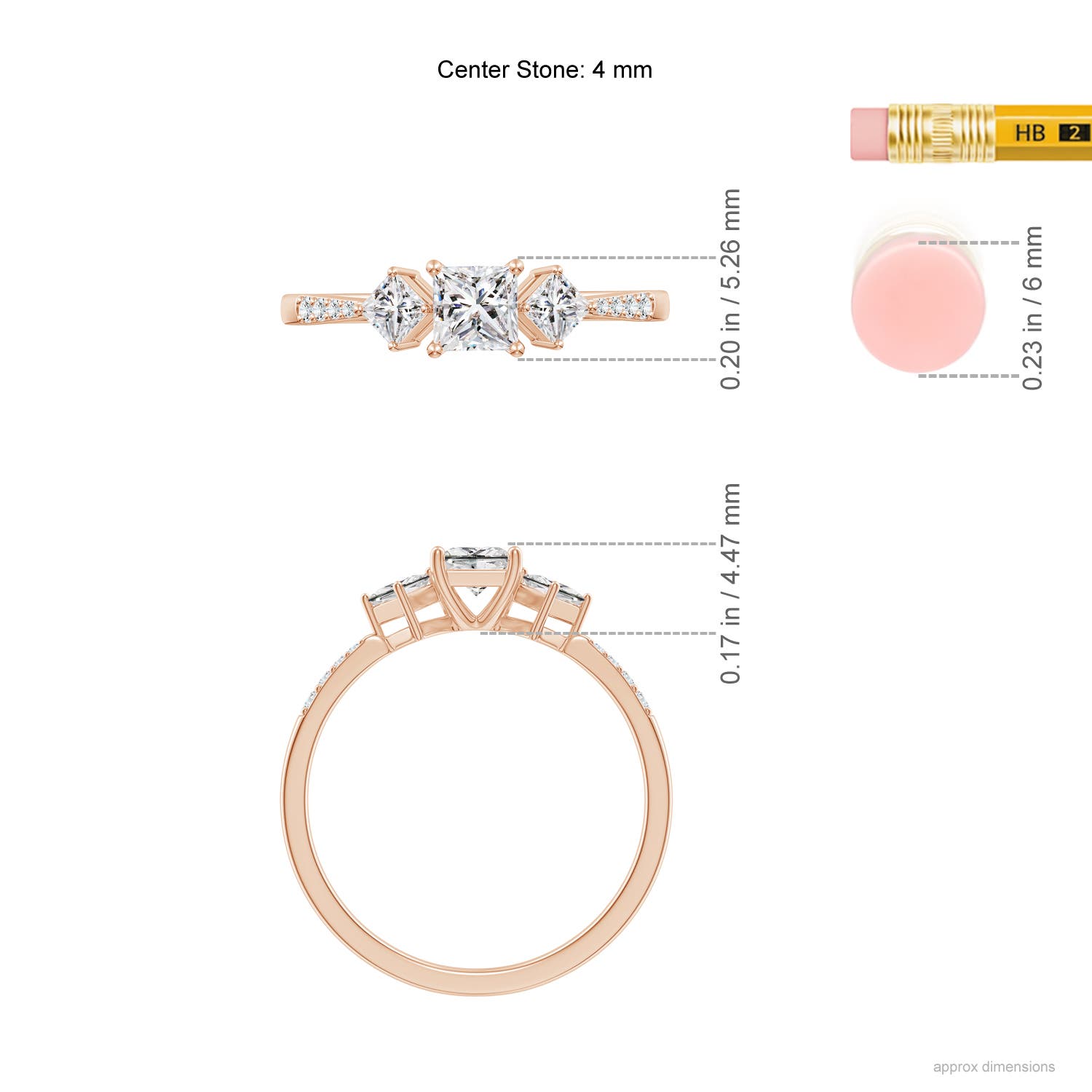 G, VS2 / 0.67 CT / 14 KT Rose Gold