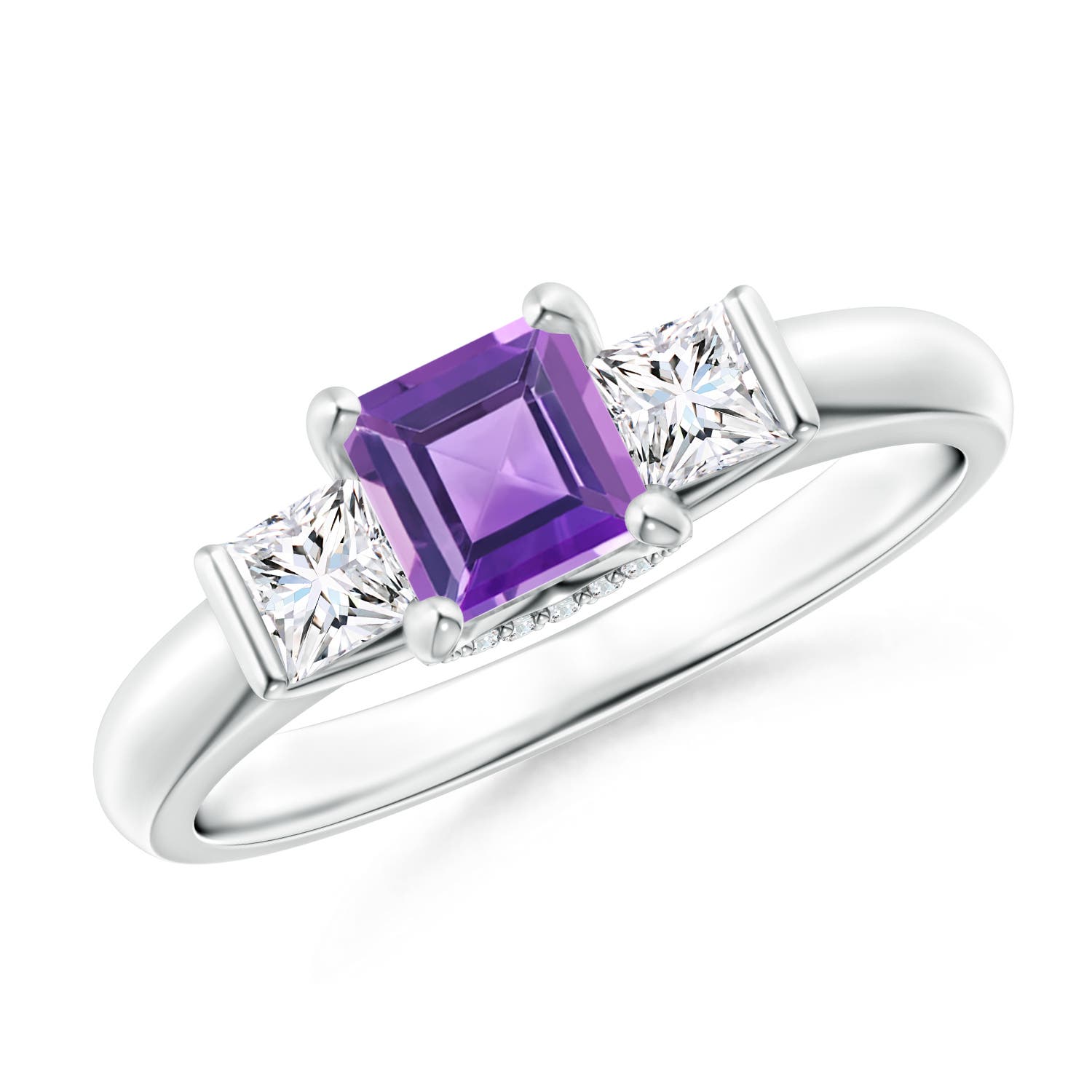 AA - Amethyst / 1.07 CT / 14 KT White Gold