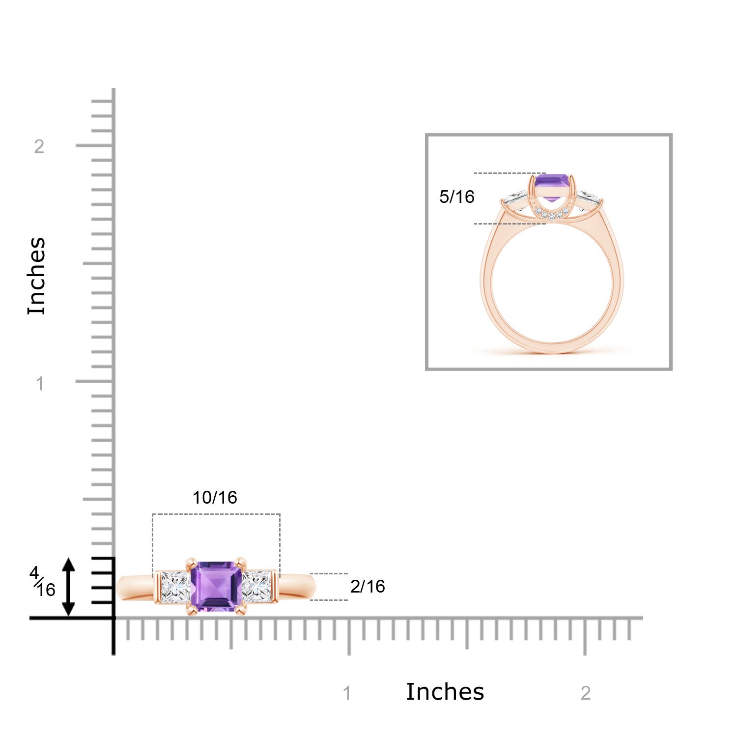 A - Amethyst / 1.79 CT / 14 KT Rose Gold