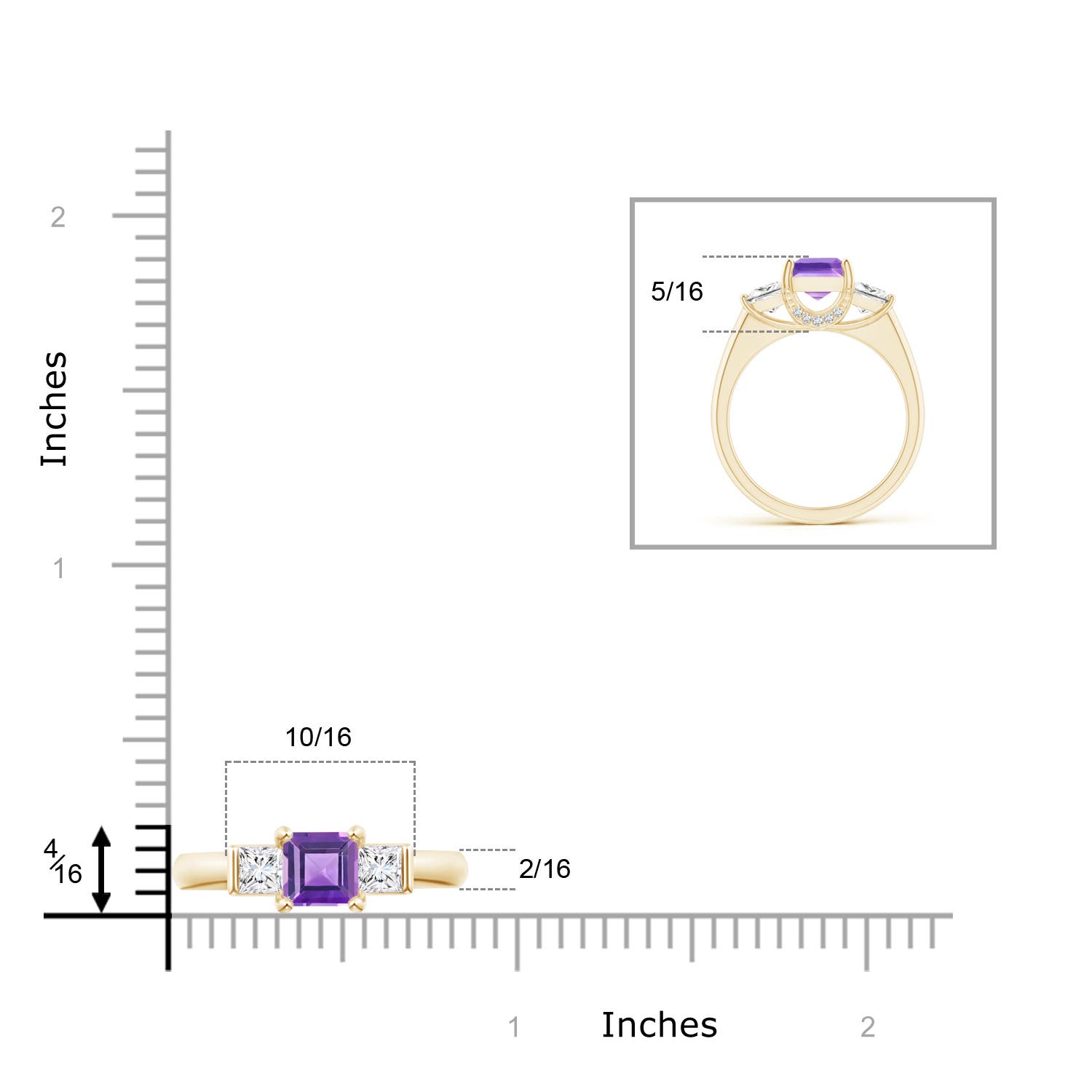 AA - Amethyst / 1.79 CT / 14 KT Yellow Gold