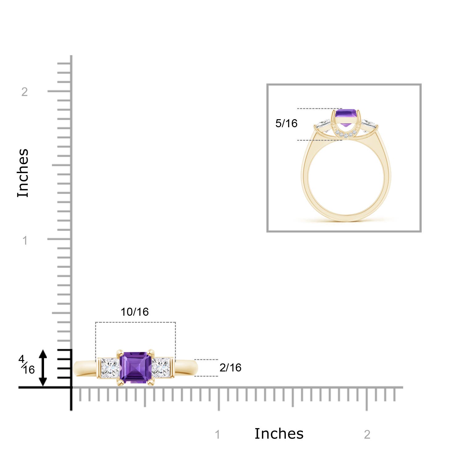 AAA - Amethyst / 1.79 CT / 14 KT Yellow Gold