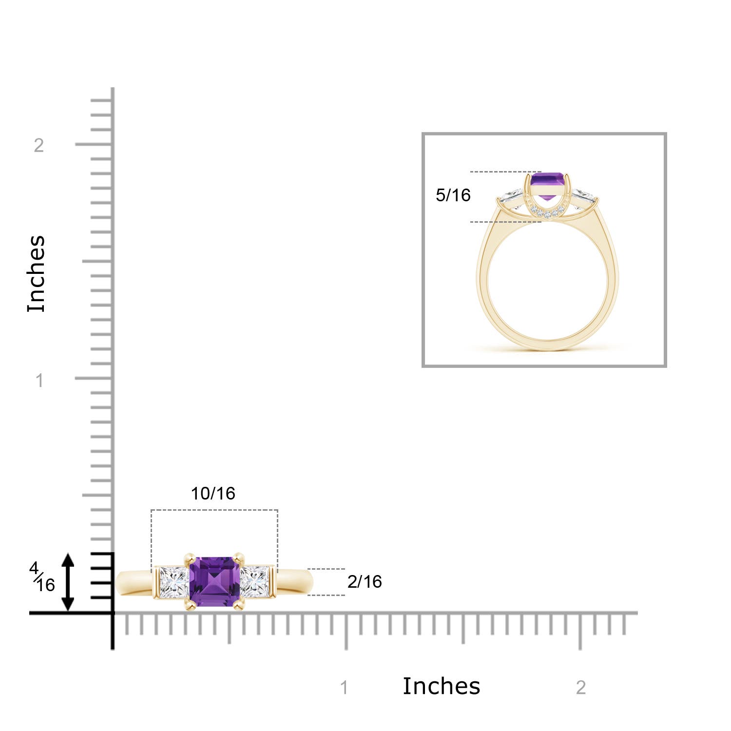 AAAA - Amethyst / 1.79 CT / 14 KT Yellow Gold