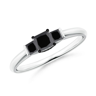 3.6mm AA Classic Princess-Cut Enhanced Black Diamond Engagement Ring in P950 Platinum