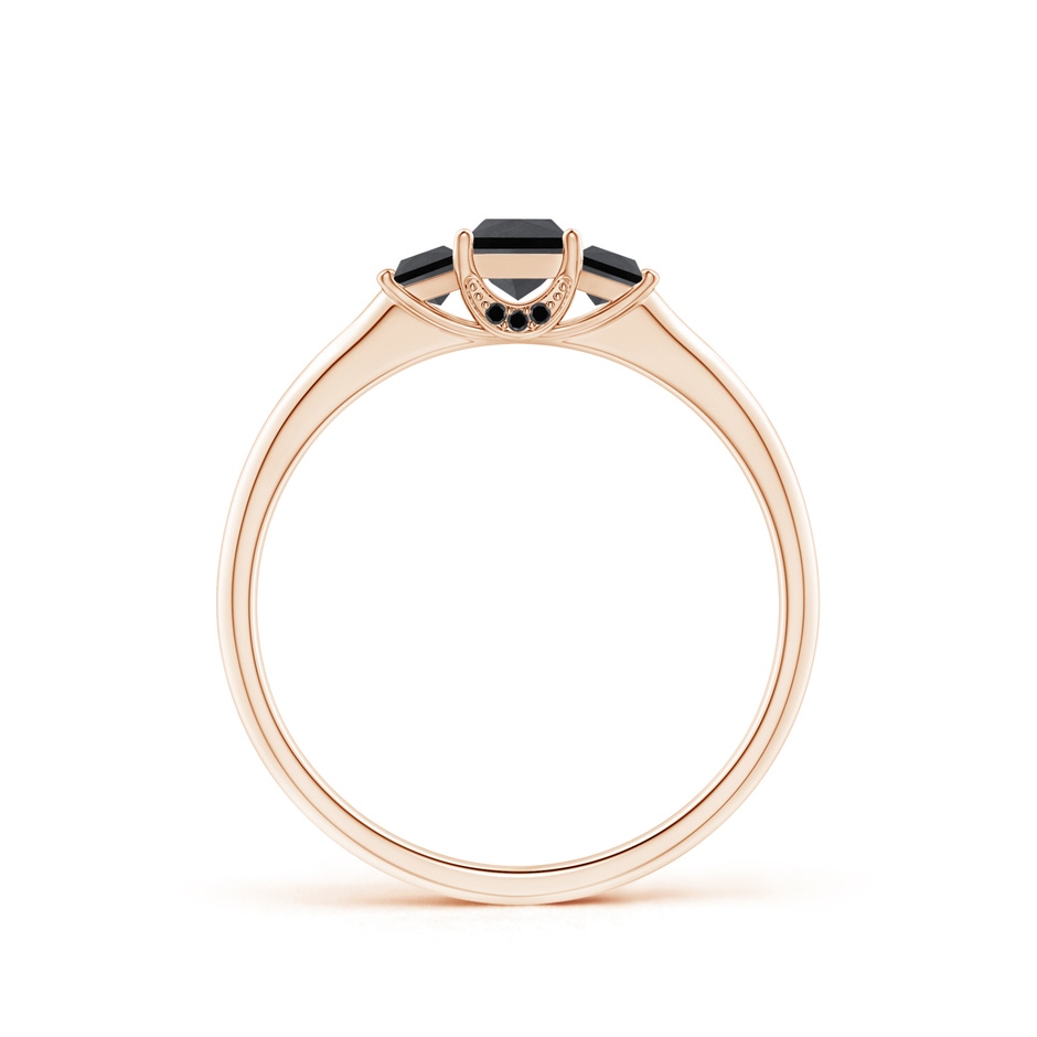 3.6mm AA Classic Princess-Cut Enhanced Black Diamond Engagement Ring in Rose Gold product image