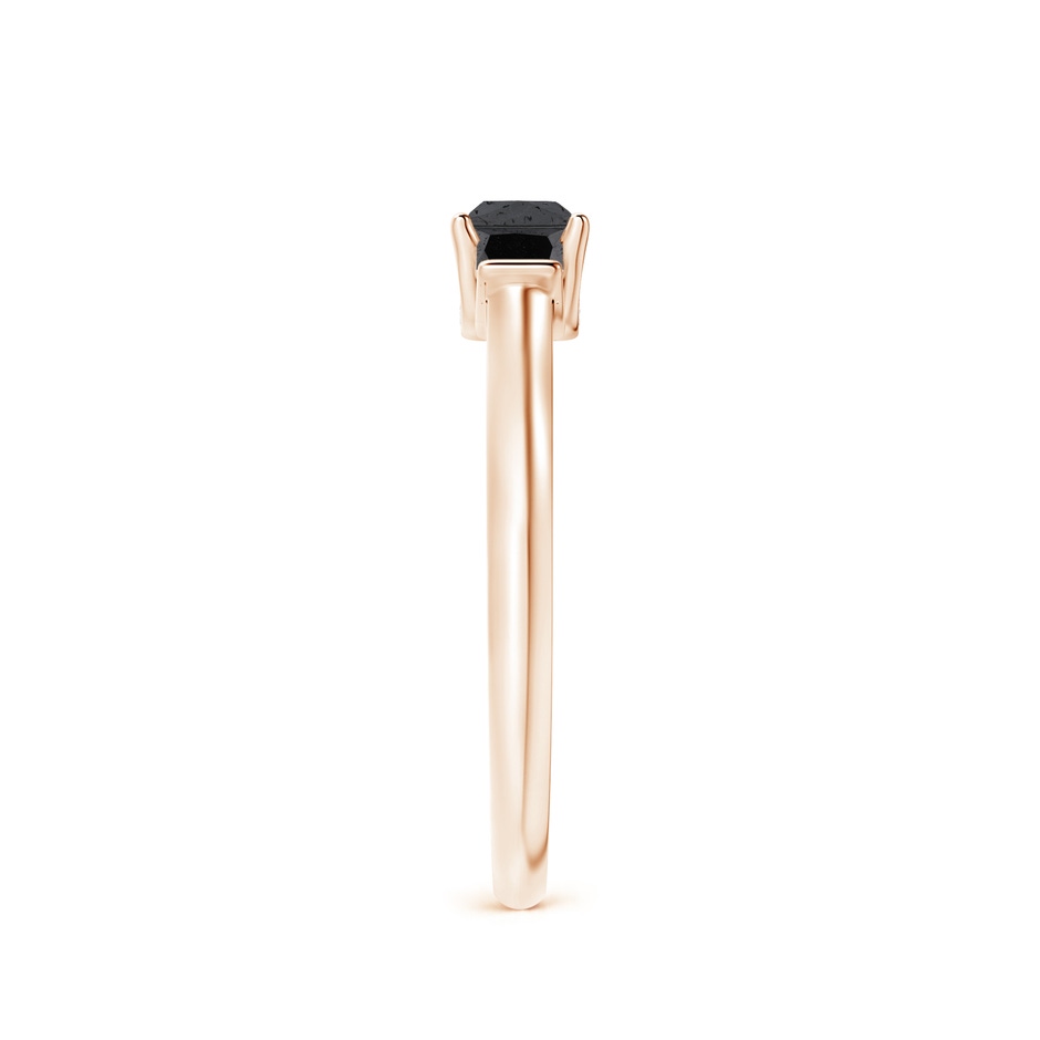 4.1mm A Classic Princess-Cut Enhanced Black Diamond Engagement Ring in 9K Rose Gold product image